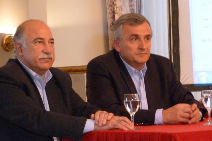 Gerardo Morales junto a Mario Fiad, presidente del IPP.